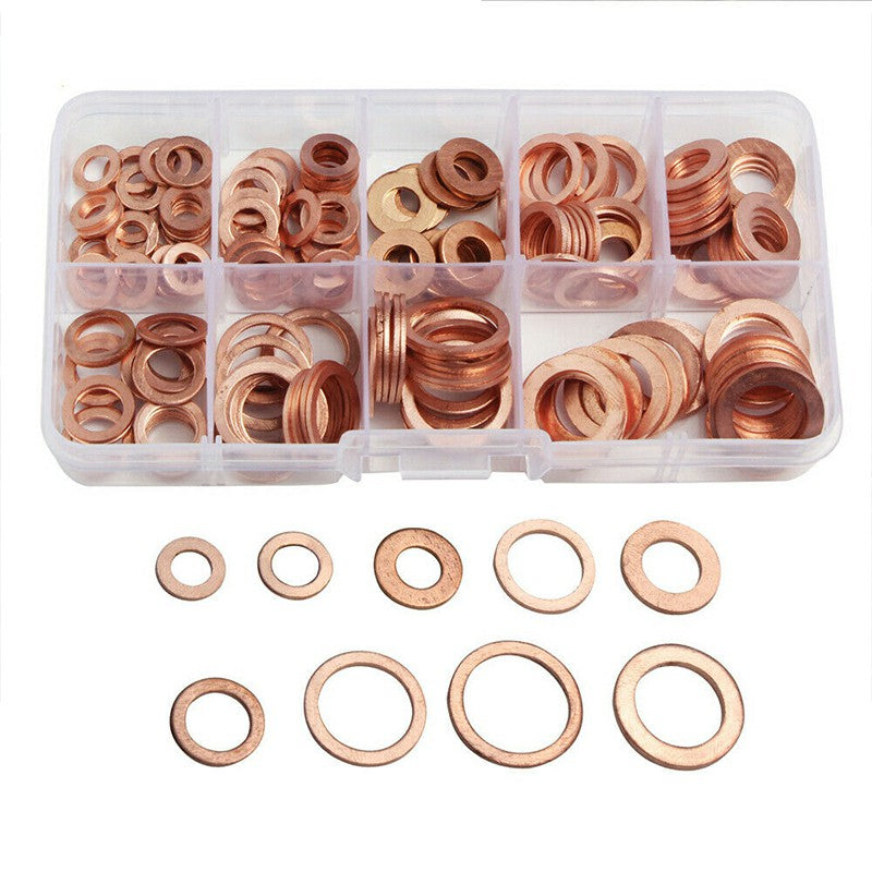 Copper crush washers 200 pc