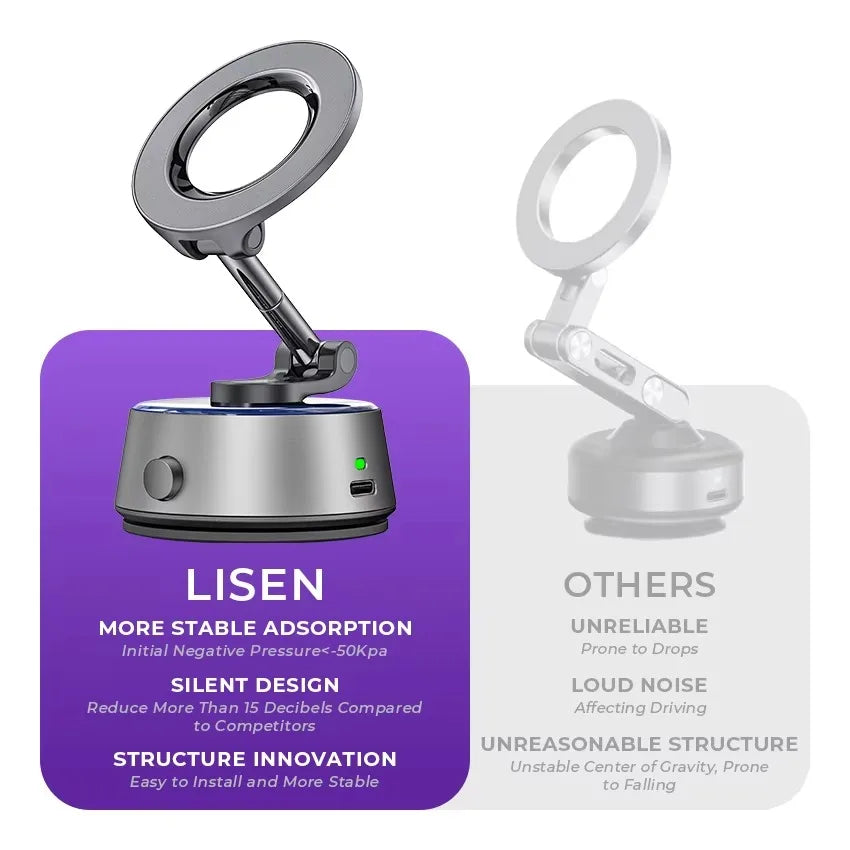 LISEN A690 Vacuum Magnetic Phone Mount